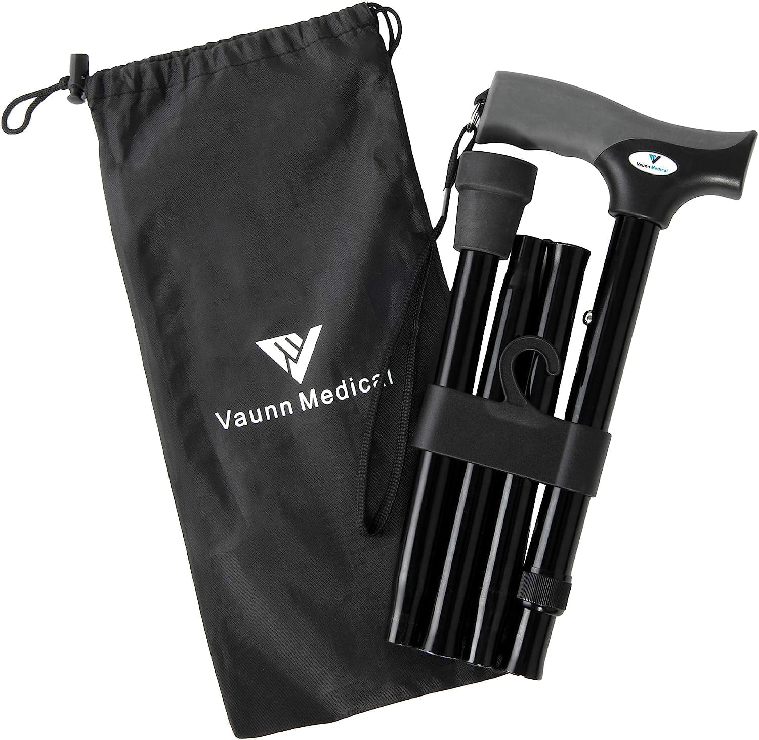 Vaunn Medical Folding Cane with Self-Locking Mechanism

