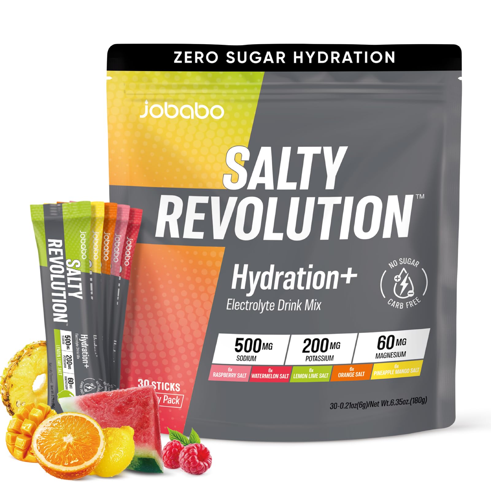 Salty Revolution Electrolyte Powder Packets for Hydration and Energy