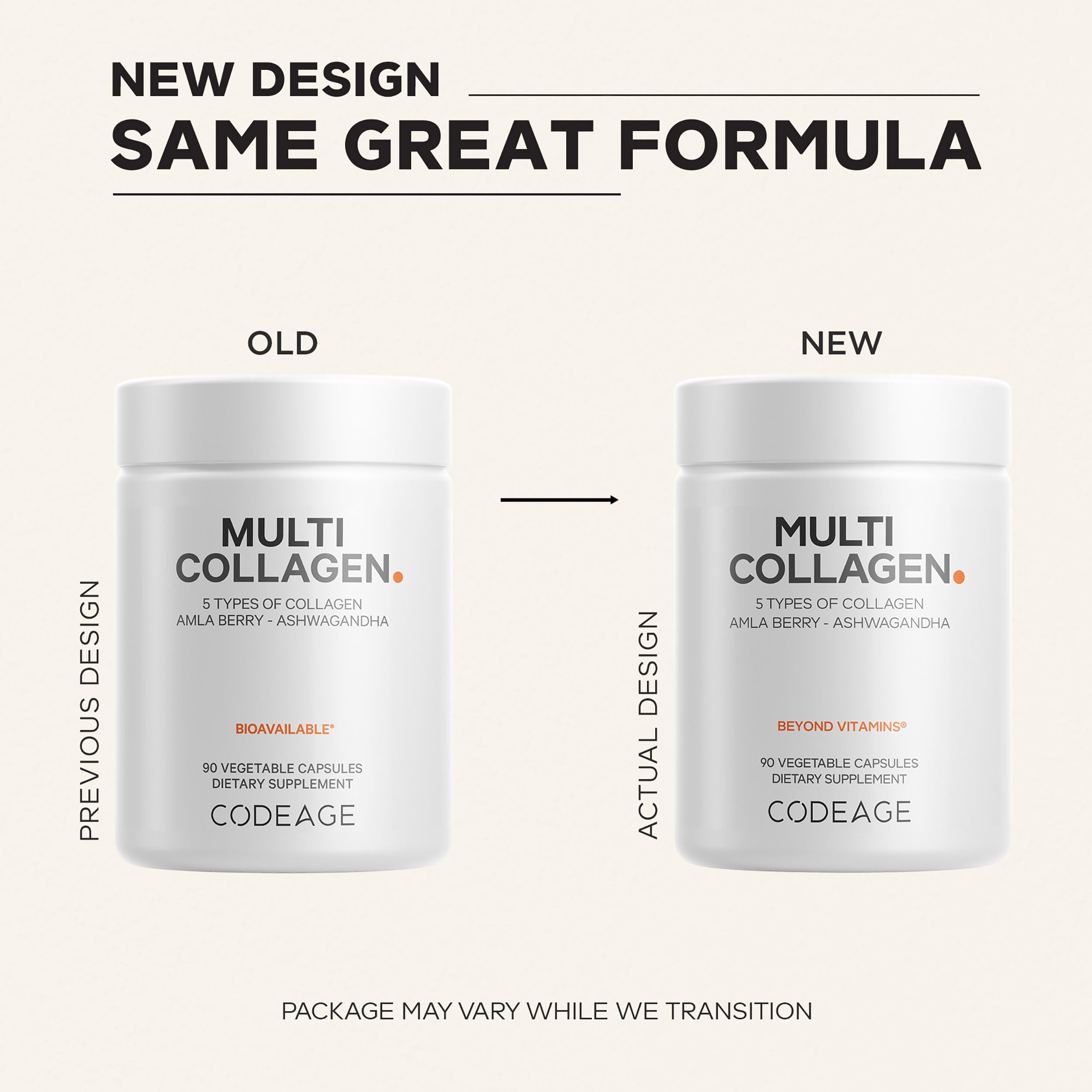Codeage Multi Collagen Peptides Capsules - 5 Types

