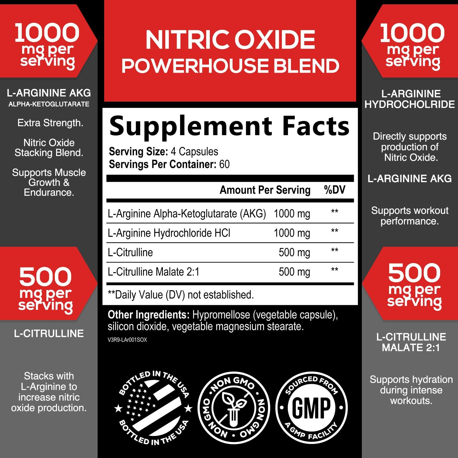 SilverOnyx Nitric Oxide Booster Extra Strength Pre Workout

