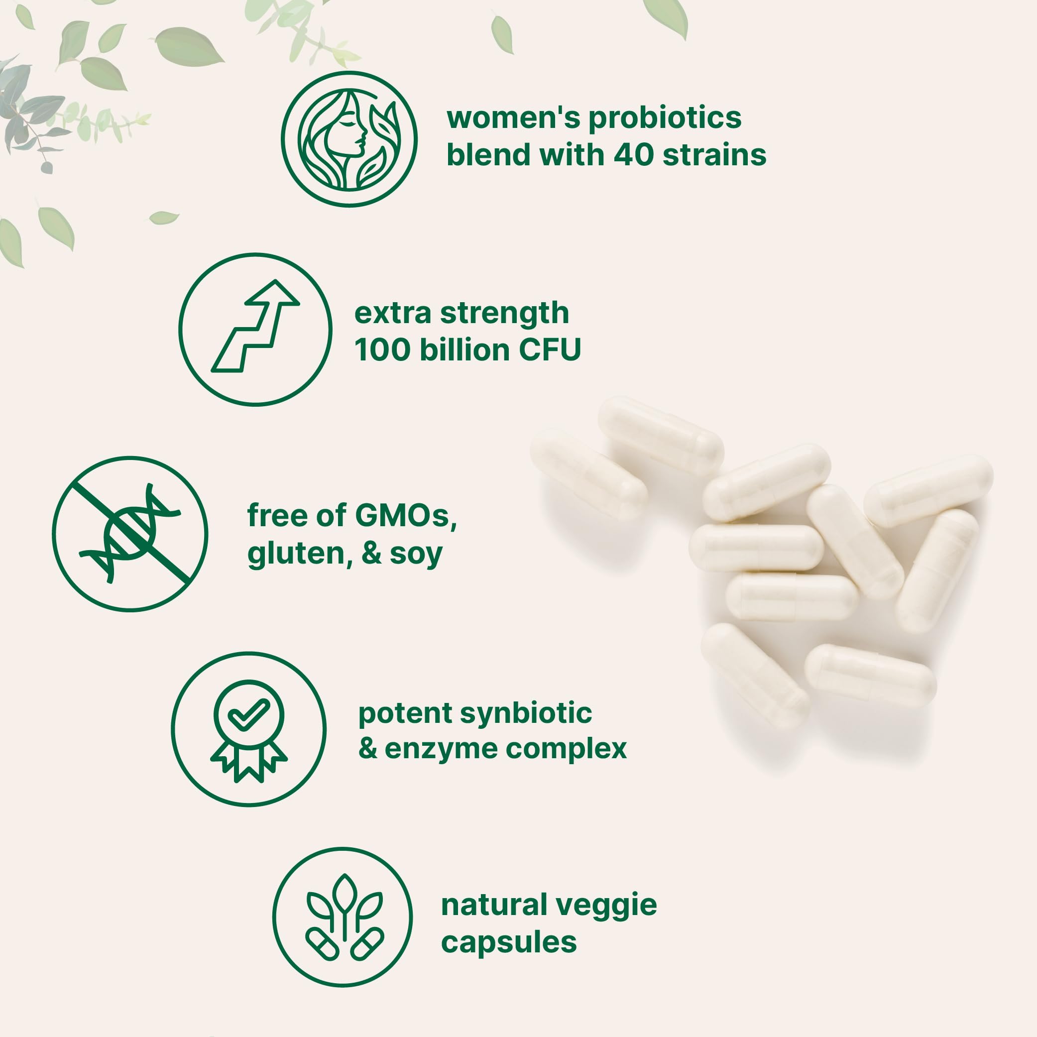 Micro Ingredients Women’s Probiotic for Digestive Support

