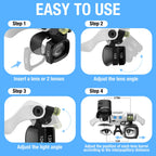 COYLAPY Magnifying Glasses with Light and Interchangeable Lenses

