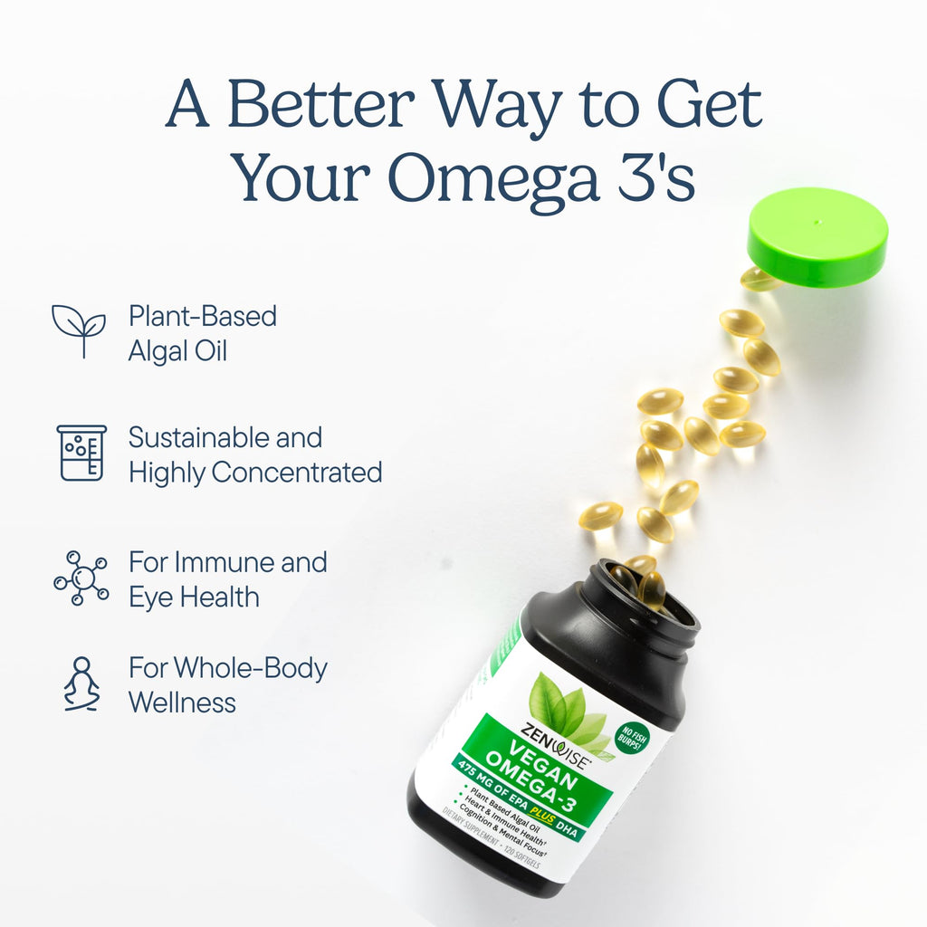 Zenwise Health Vegan Omega-3 Algae Supplement - Burpless

