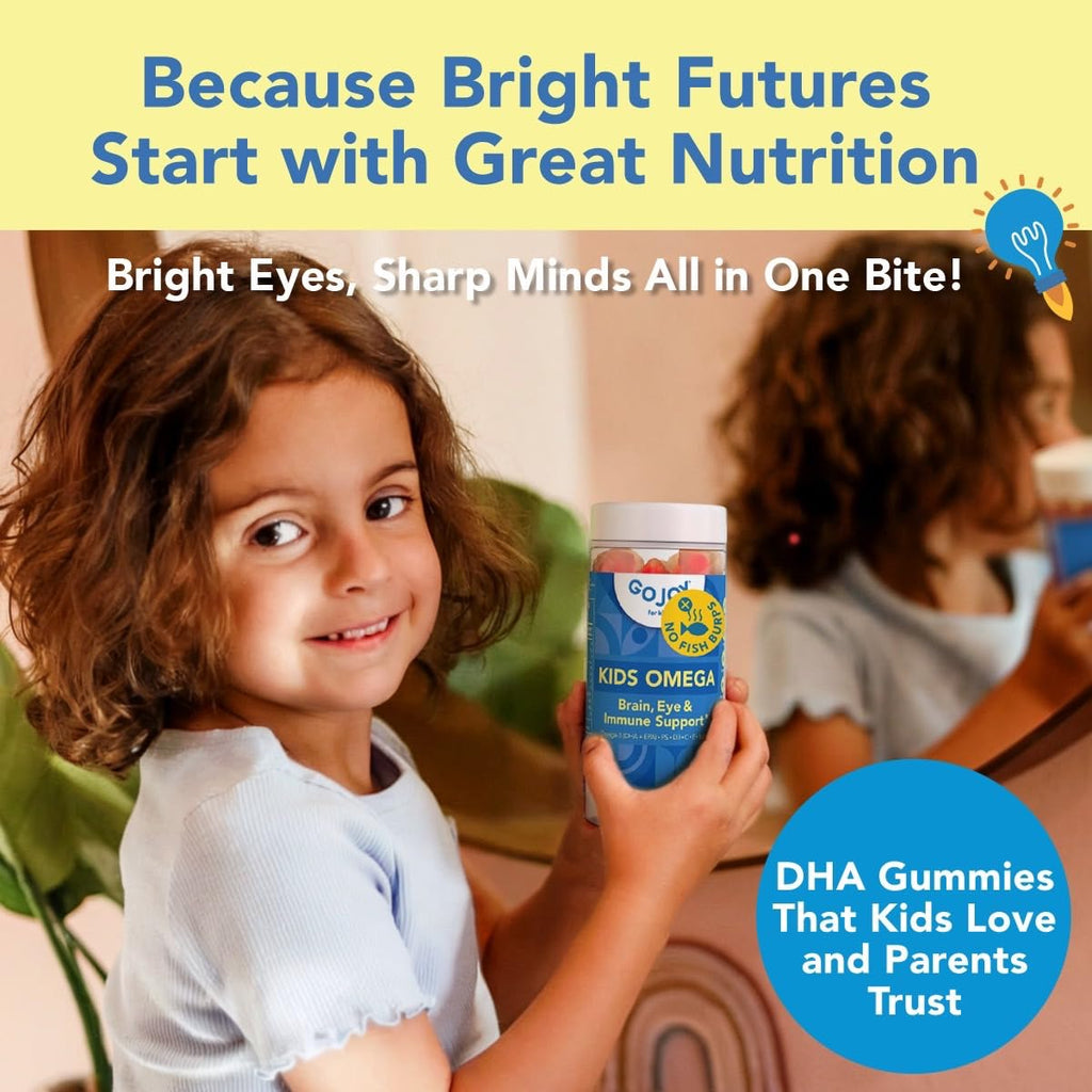 GOJOY Kids Omega-3 DHA Gummies - Plant-Based Algae DHA

