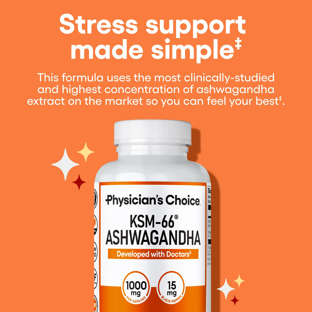 Physician's Choice KSM-66 Ashwagandha Supplement

