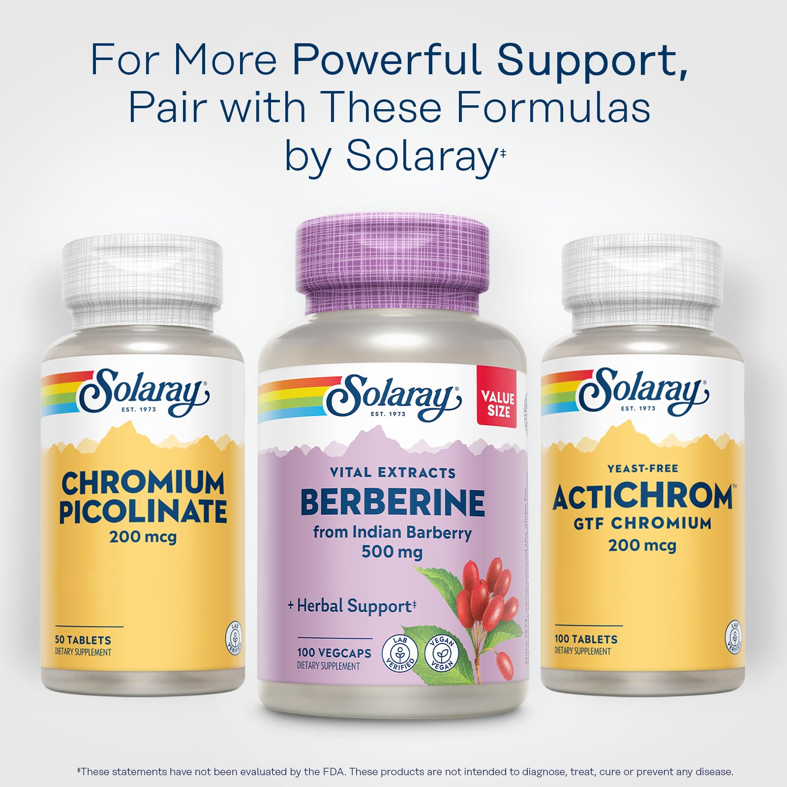 Solaray Berberine HCl Supplement - Vegan and Non-GMO

