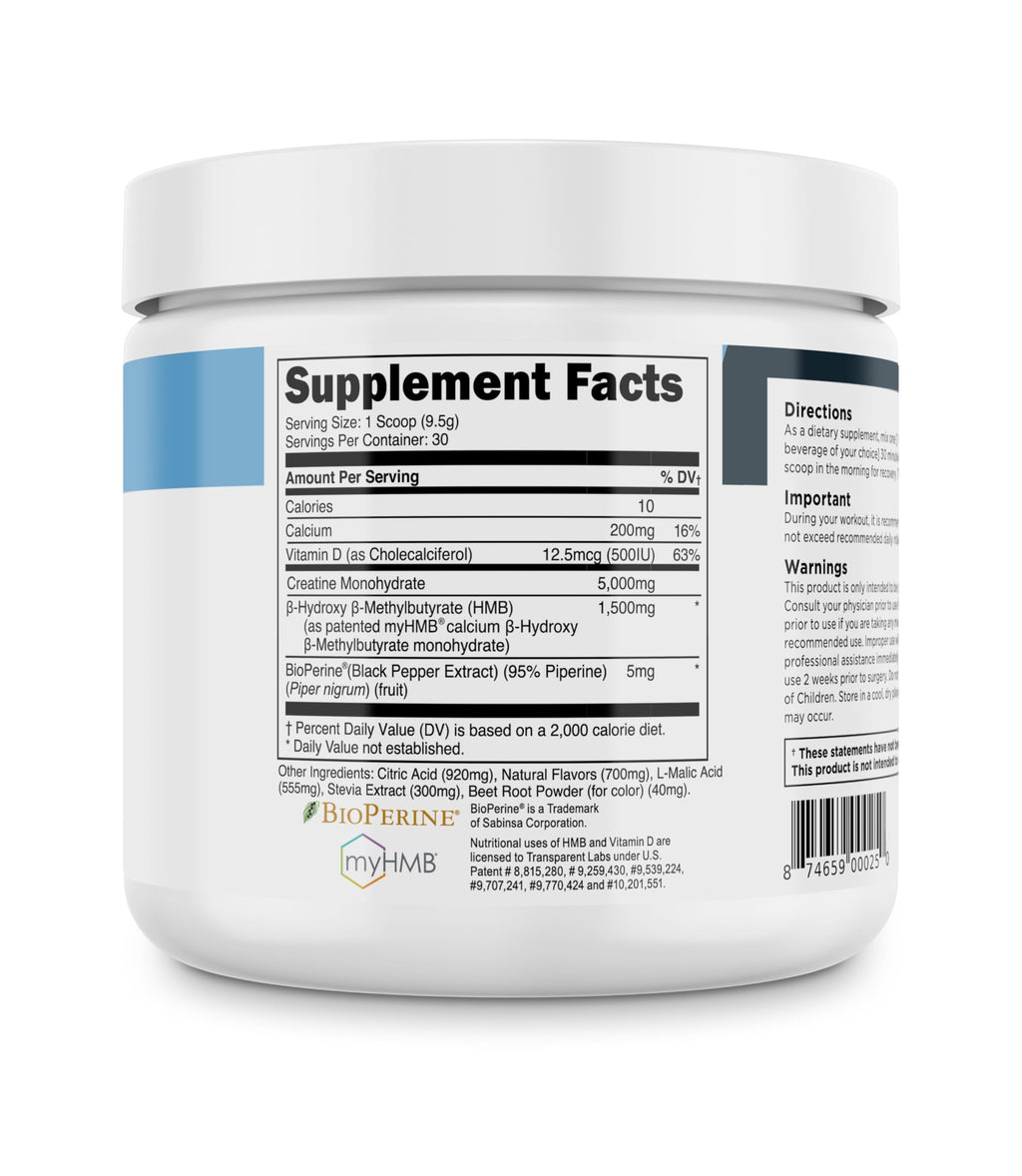 Creatine HMB by Transparent Labs - Enhanced Strength

