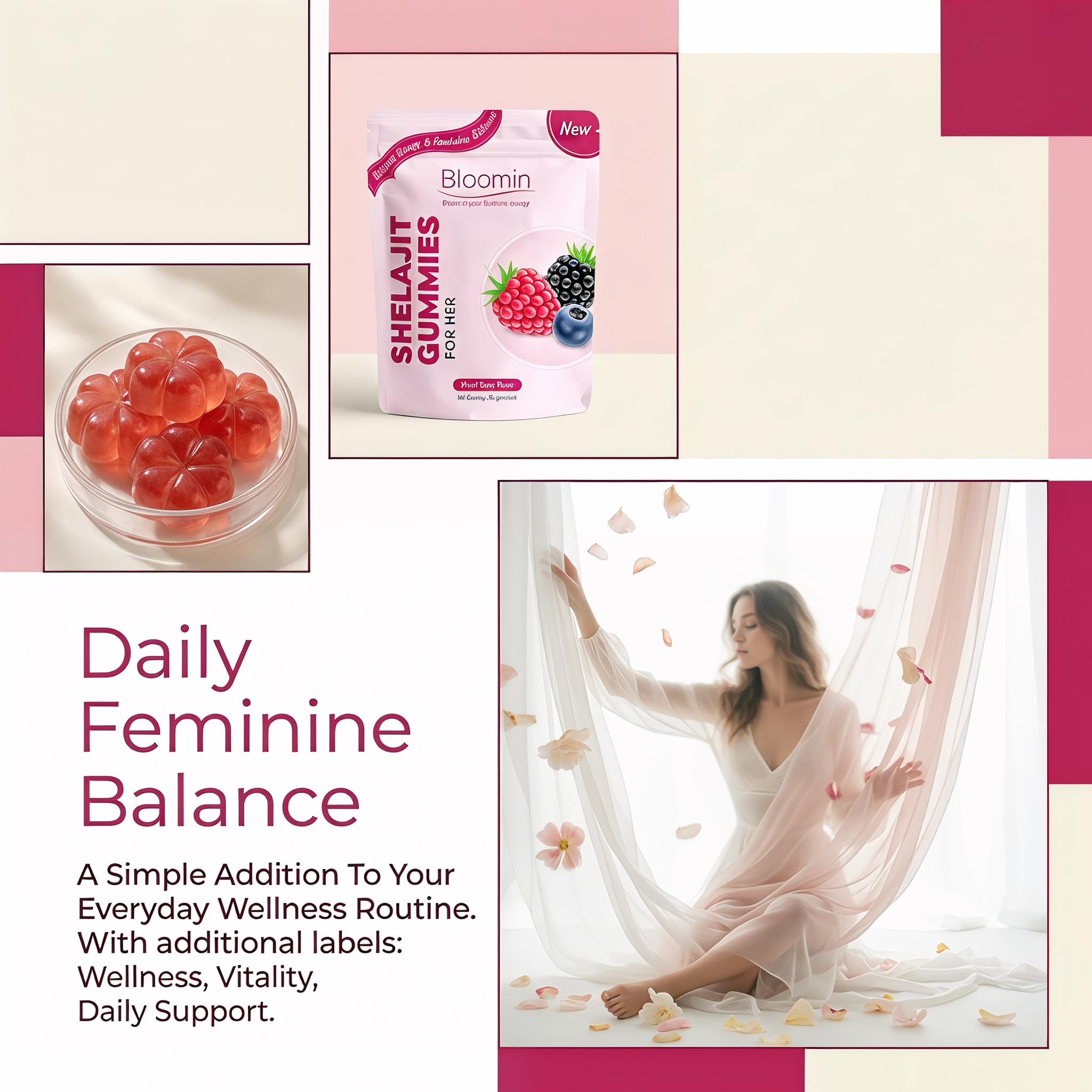 Bloomin Shilajit Gummies for Women – Feminine Wellness

