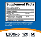 Nutricost Berberine HCl with Ceylon Cinnamon Supplement

