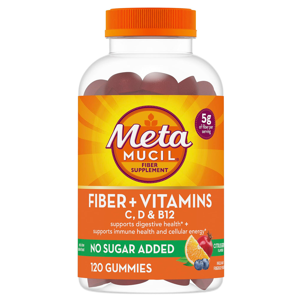 Metamucil Citrus Berry Fiber Gummies | Vitamins C, D & B12

