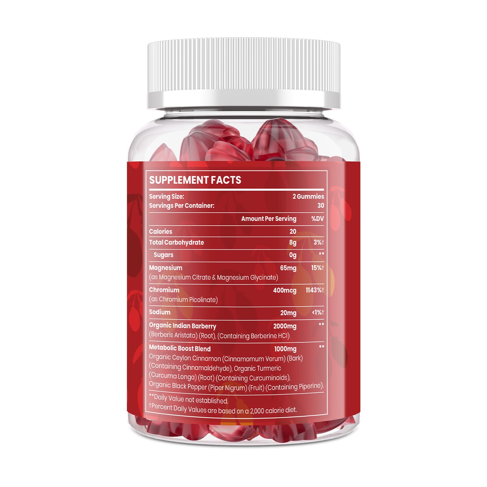 Berberine Gummies 2000mg High Potency | Vegan & Gluten-Free

