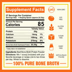 Zammex Grass-Fed Beef Bone Broth Protein Powder

