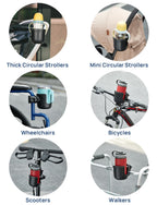 JOYTUTUS Wheelchair Cup Holder for Walker Stroller & Scooter


