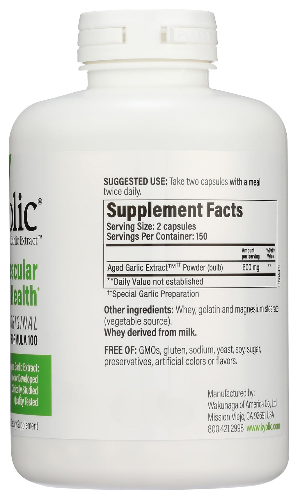 Kyolic Aged Garlic Extract Formula Odorless Garlic

