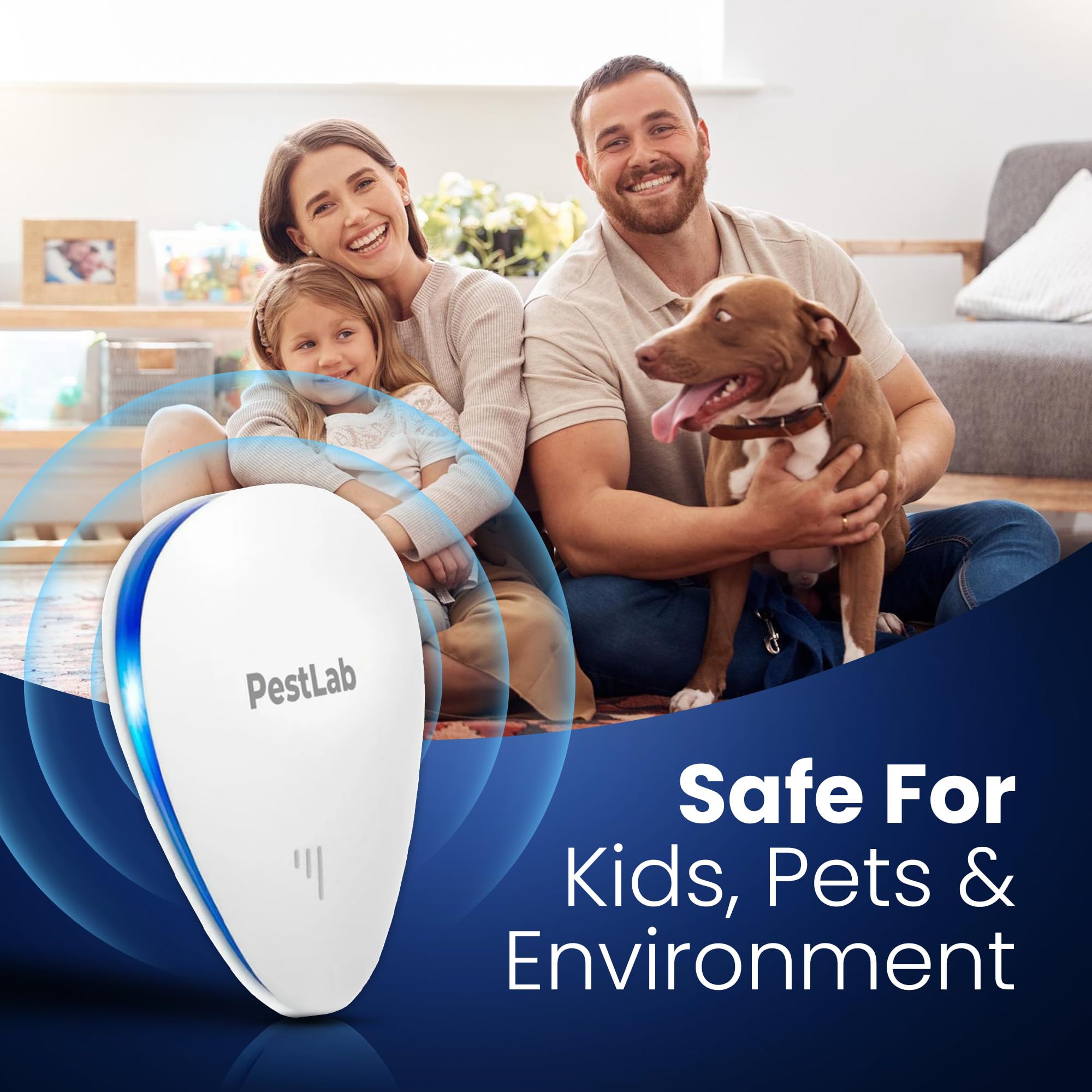 PestLab Ultrasonic Pest Repeller 300 Sq Ft Coverage

