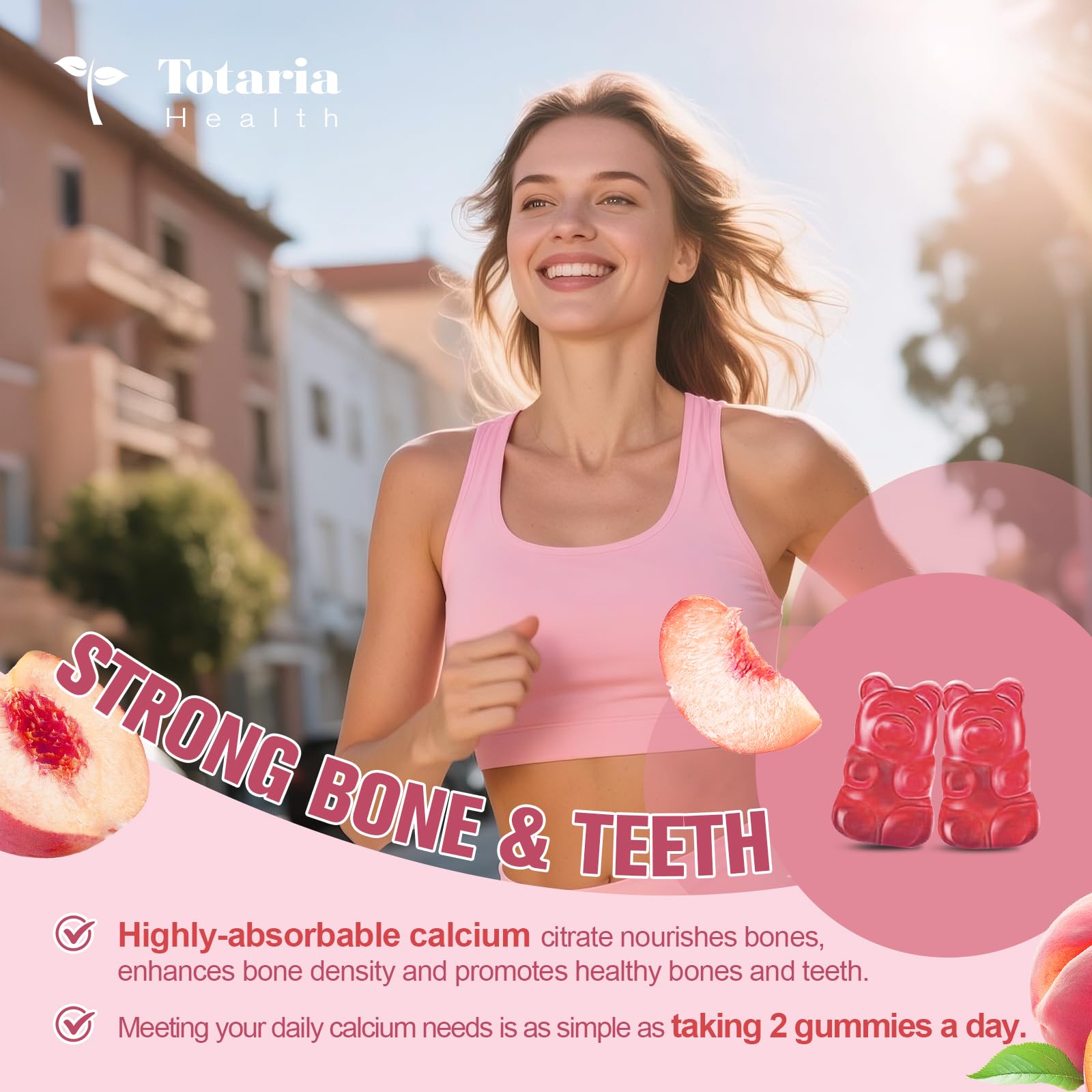 Calcium Citrate Gummies with D3 & K2 for Women | Bone Health

