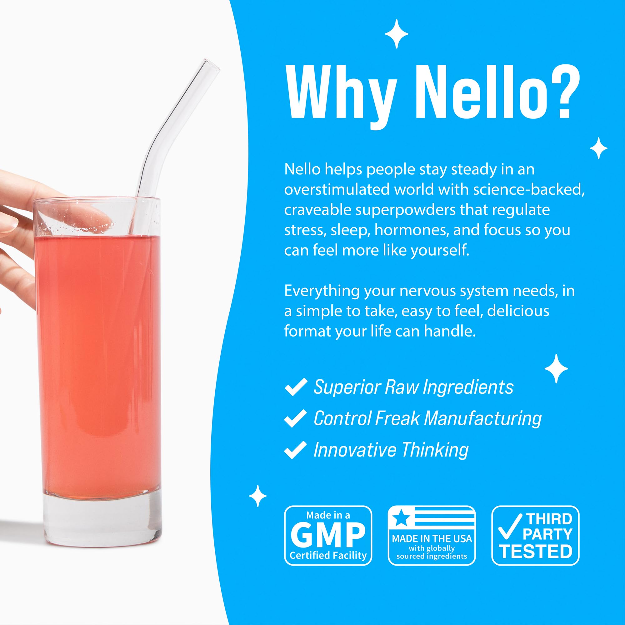 Nello SuperCalm Powdered Drink Mix Adaptogenic Sleep Support

