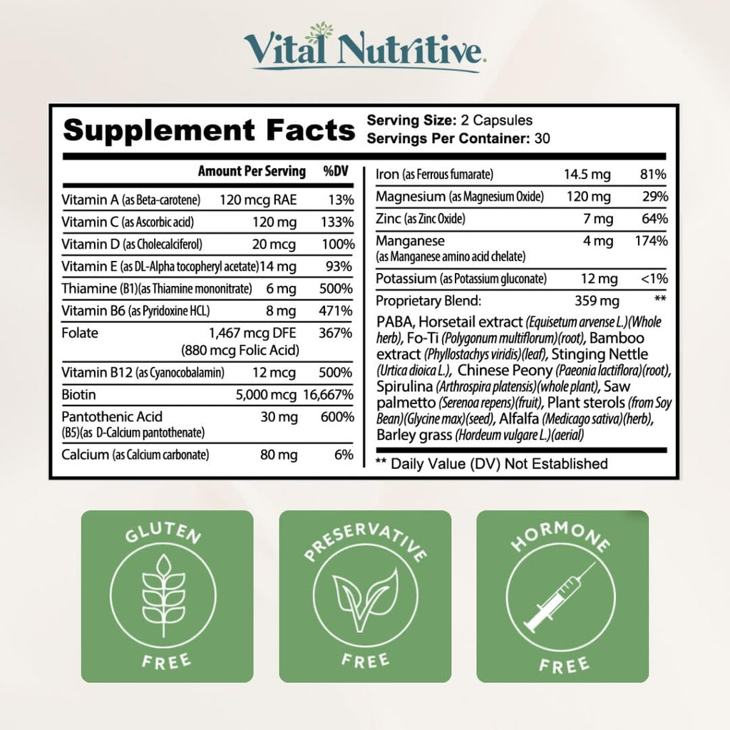 Hair Vitamins by Vital Nutritive – Vital Hair Complex

