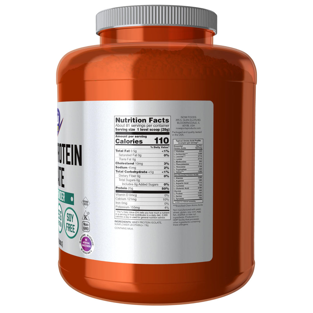 NOW Foods Whey Protein Isolate with BCAAs - Unflavored

