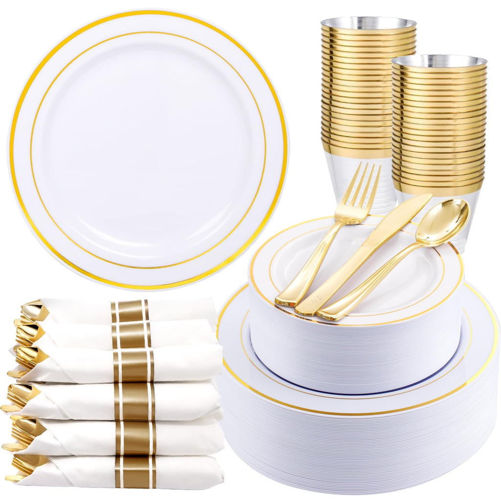 WDF Disposable Dinnerware Set – Premium Plastic Partyware

