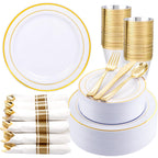 WDF Disposable Dinnerware Set – Premium Plastic Partyware

