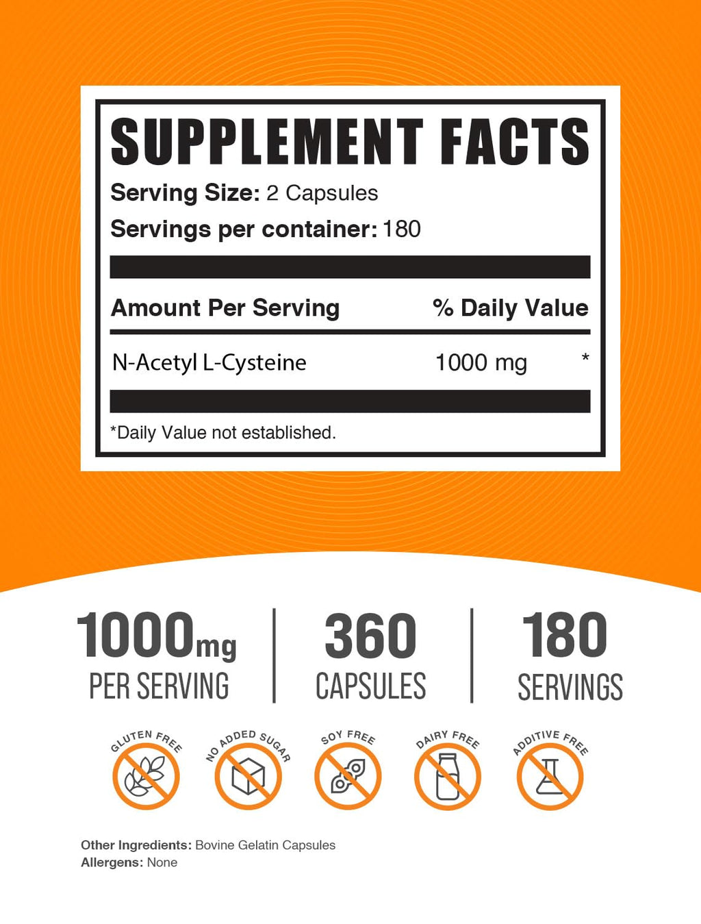 BulkSupplements NAC Capsules - N-Acetyl Cysteine Supplement

