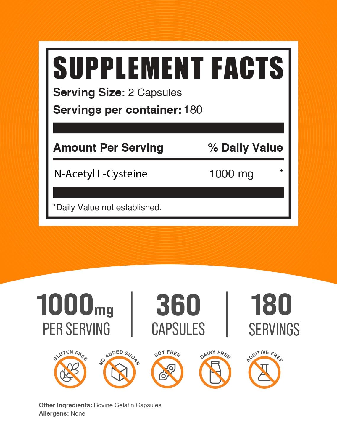 BulkSupplements NAC Capsules - N-Acetyl Cysteine Supplement

