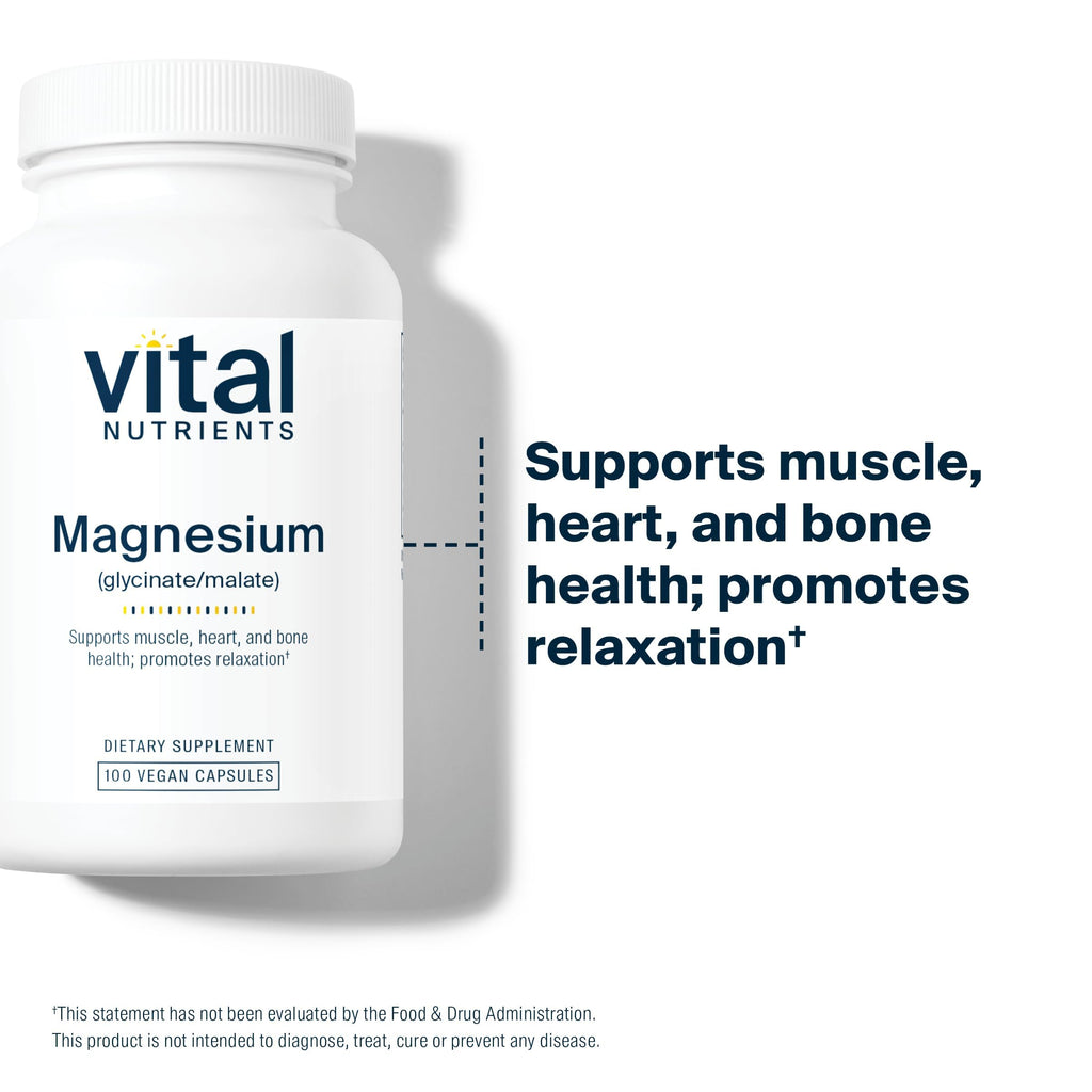 Vital Nutrients Magnesium Glycinate + Malate 120 mg - Vegan

