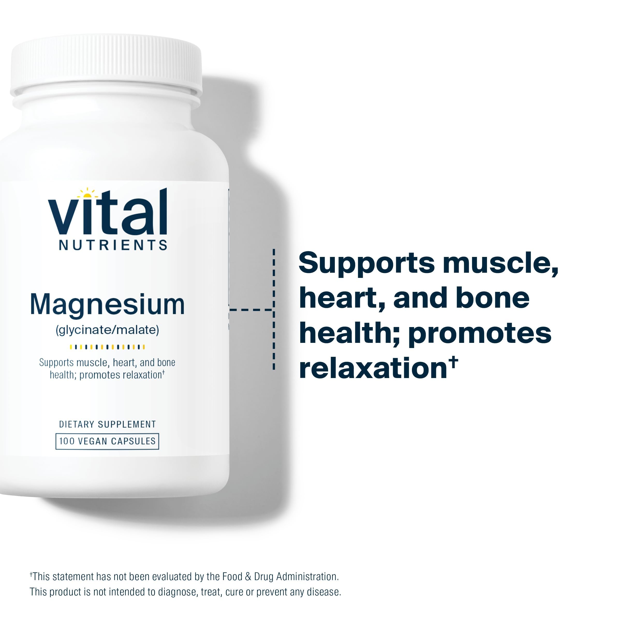 Vital Nutrients Magnesium Glycinate + Malate 120 mg - Vegan

