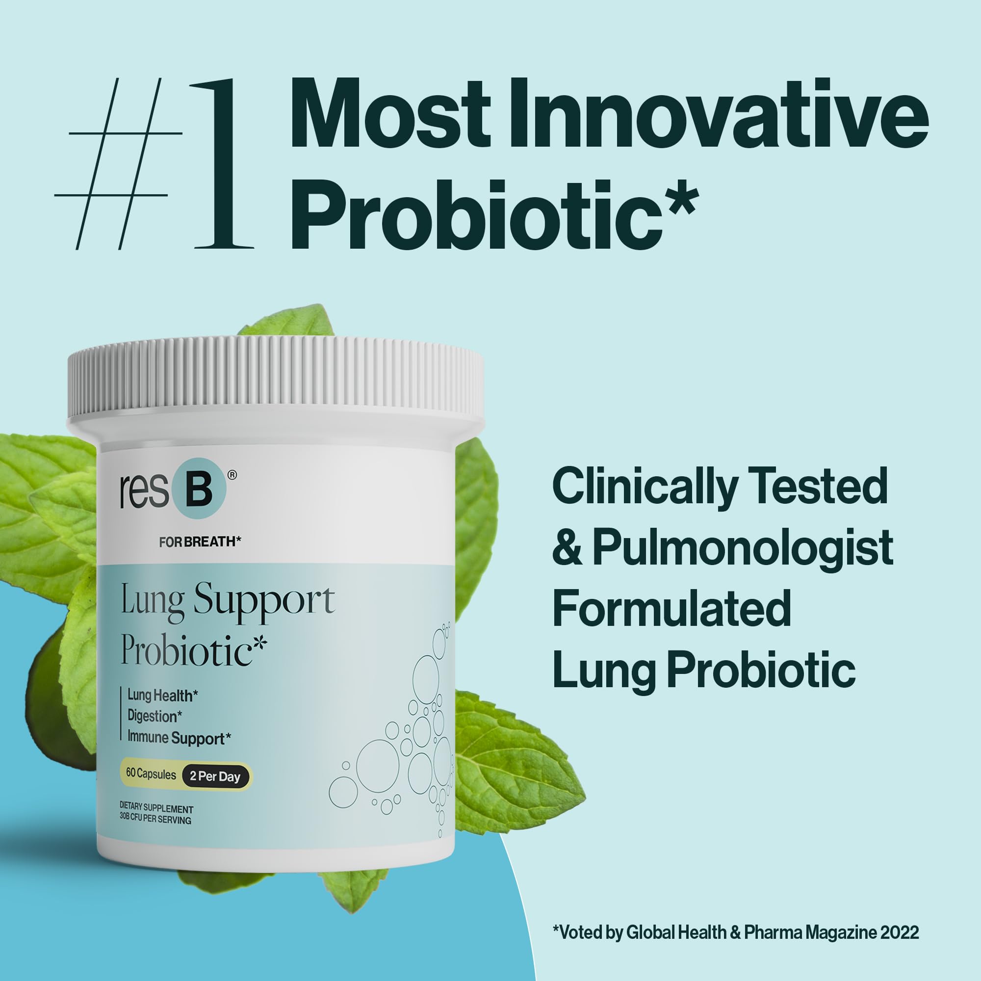 resB Lung Support Probiotic Supplement for Lung Health

