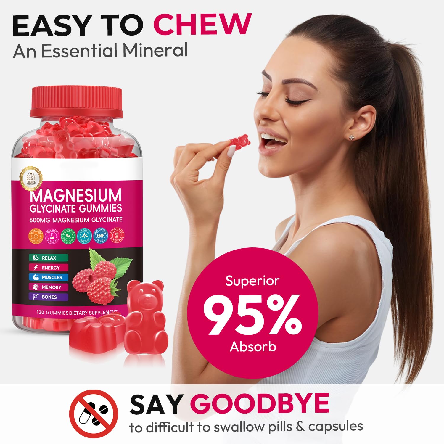 Magnesium Glycinate Gummies with Calcium & Vitamin B6

