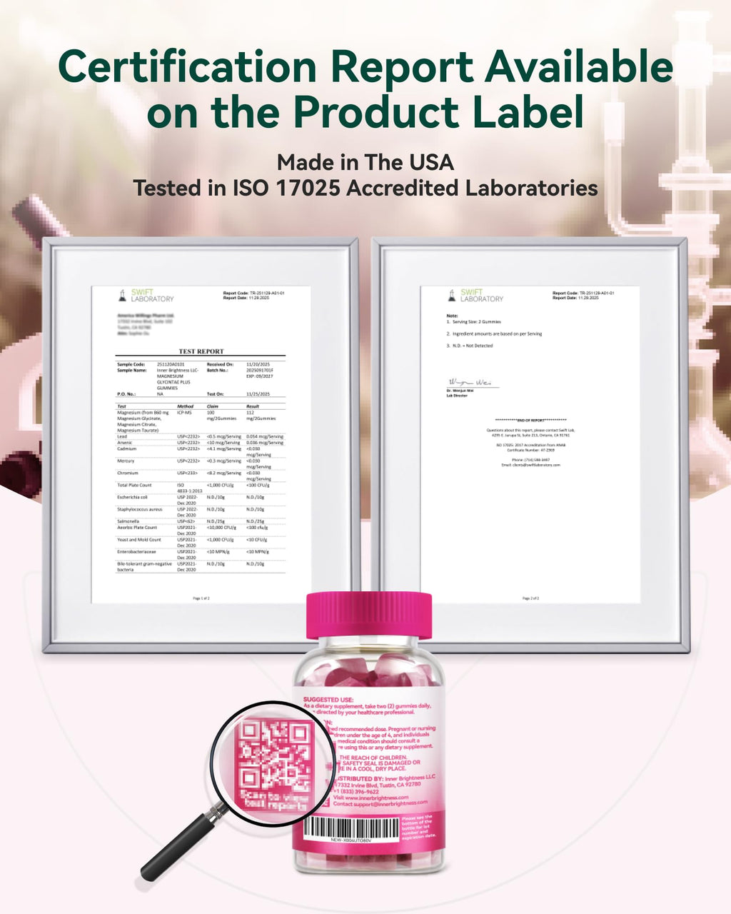 Magnesium Glycinate Gummies Sugar-Free Gluten-Free

