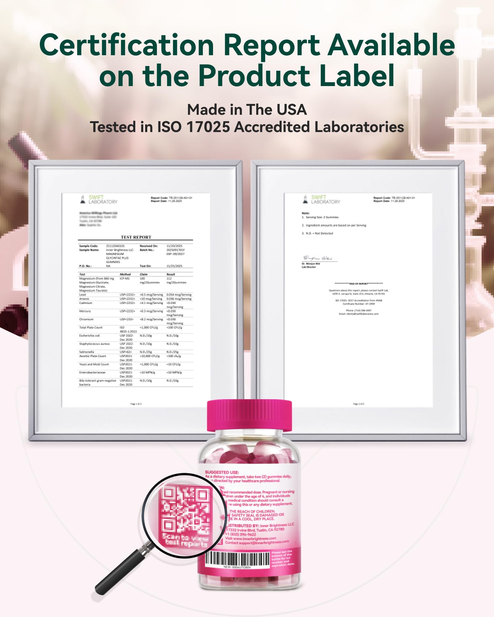 Magnesium Glycinate Gummies Sugar-Free Gluten-Free

