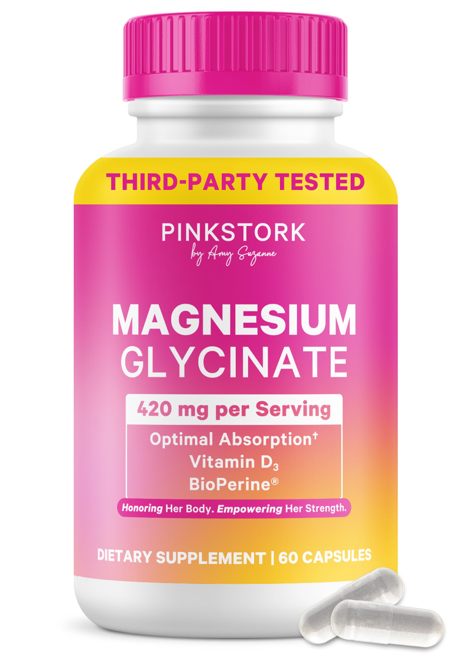 Pink Stork Magnesium Glycinate with Vitamin D for Women


