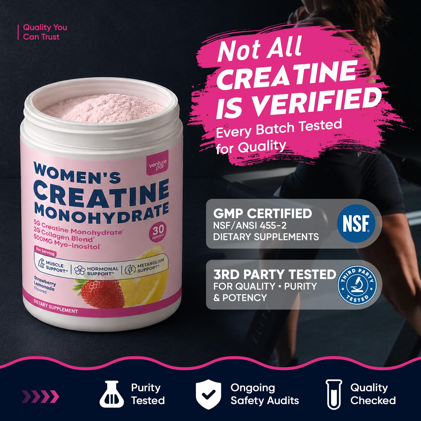 Creatine Monohydrate Blend for Women – Venture Pal Collagen

