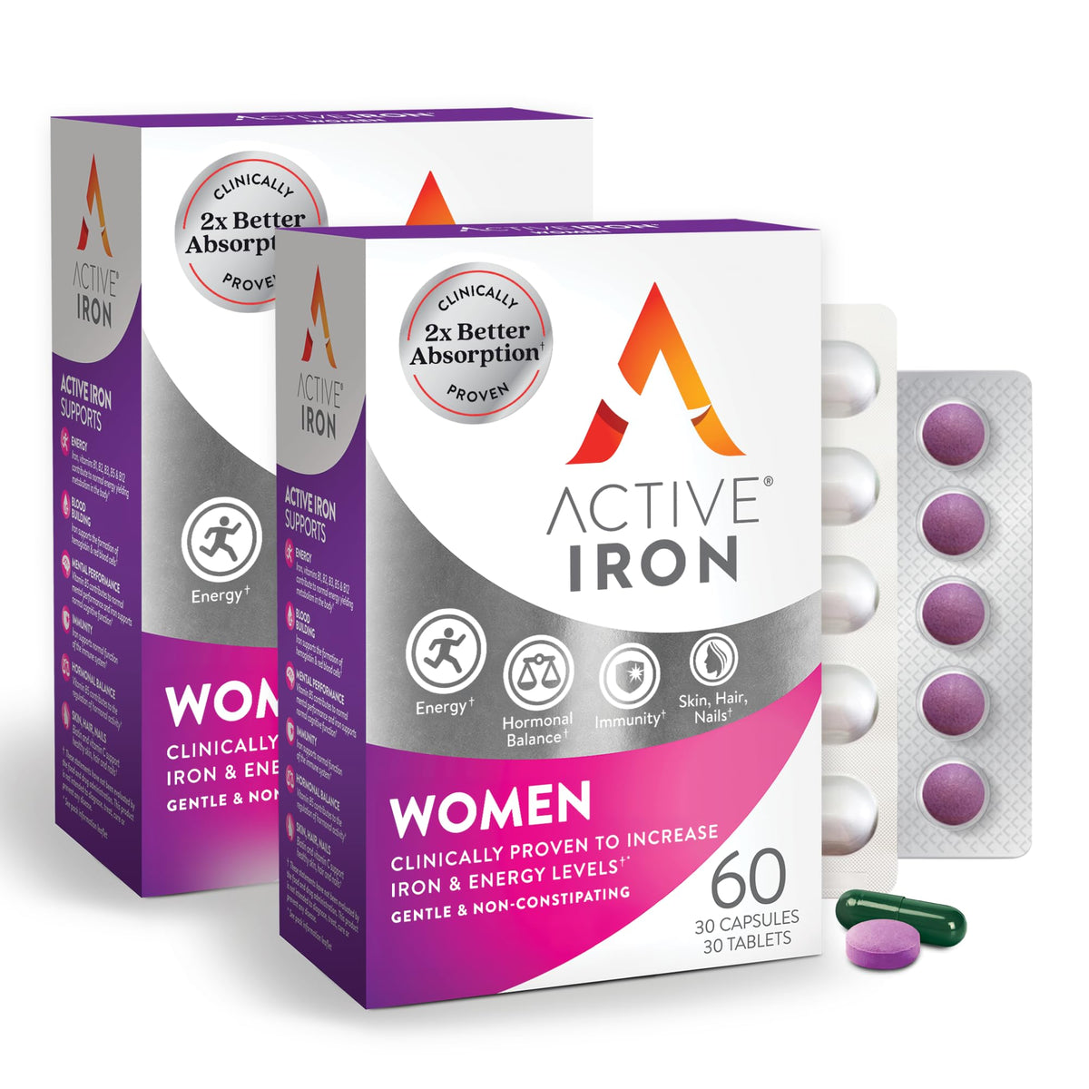 Active Iron + Multivitamin Duo — Gentle, High-Absorption Iron Supplement