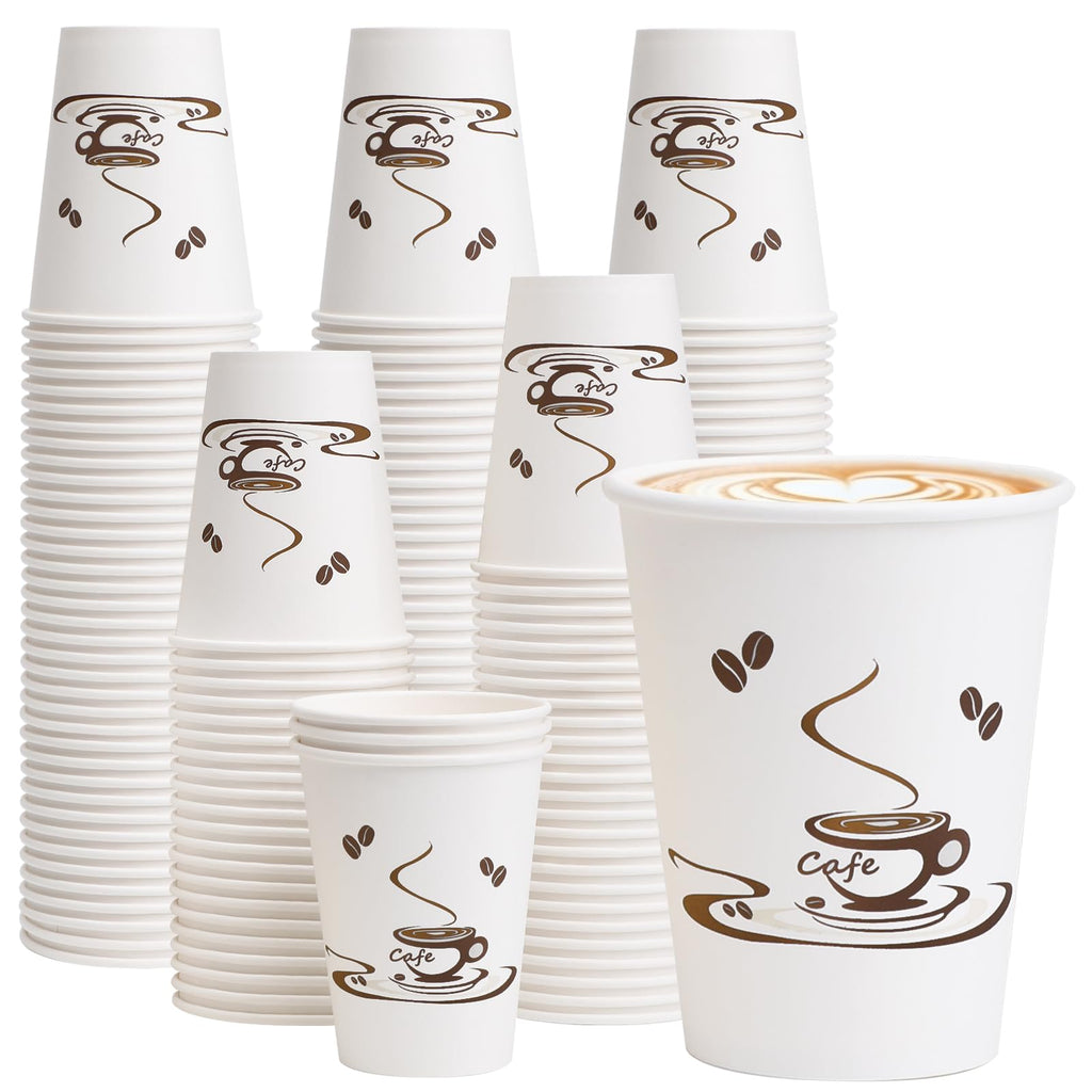 Lamosi Disposable Paper Cups for Hot or Cold Drinks

