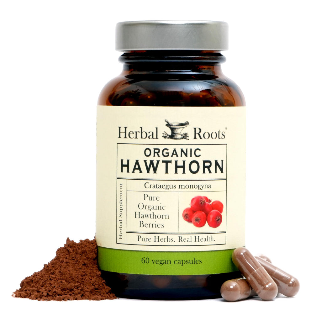 Hawthorn Berry Capsules | Herbal Roots Organic Heart Support

