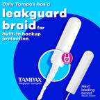 Tampax Pearl Tampons for Women, with LeakGuard Braid, Super Absorbency, Unscented

