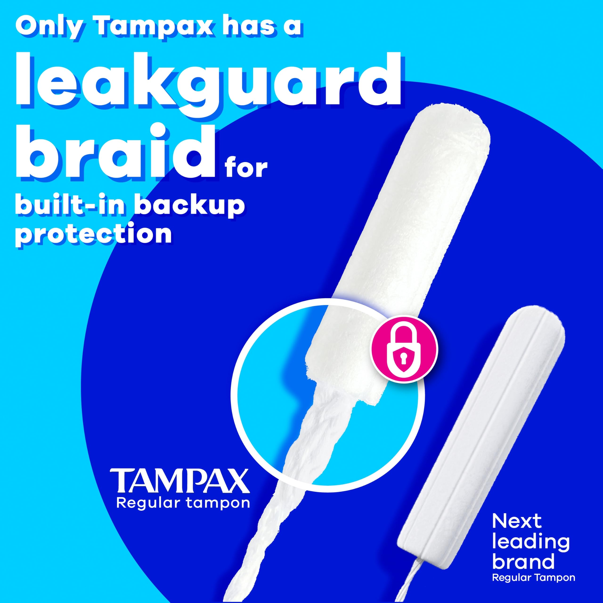 Tampax Pearl Tampons | LeakGuard Braid & Easy Applicator

