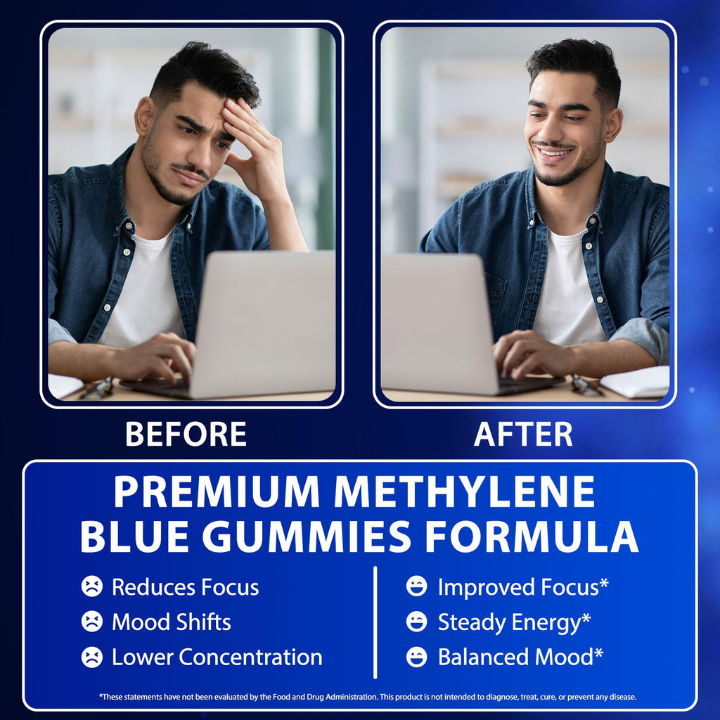 Methylene Blue Gummies for Cognitive Support - Vegan

