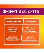 Metamucil Citrus Berry Fiber Gummies | Vitamins C, D & B12

