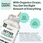 Calcium by Organics Ocean: Organic Red Algae with D3 & K2

