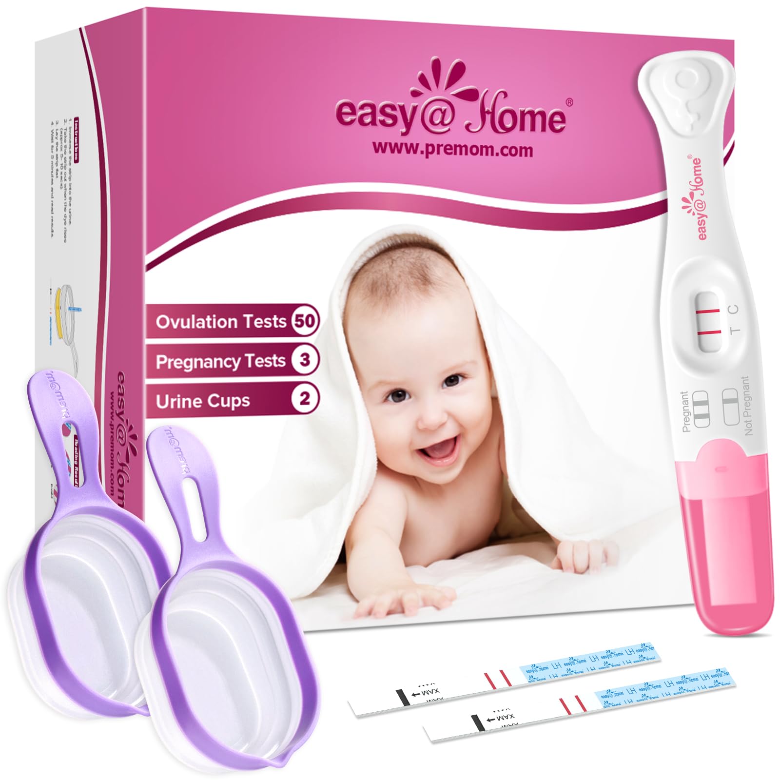 Easy@Home Ovulation & Pregnancy Test Strips Kit