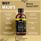 MAJU Black Seed Oil - Cold-Pressed Turkish Nigella Sativa

