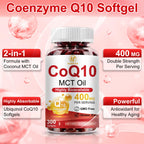 CoQ10 400mg Softgels with MCT Oil for Heart Support

