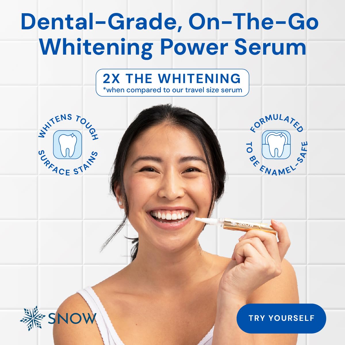 Snow Teeth Whitening Pen with Hydroxyapatite - Enamel-Safe

