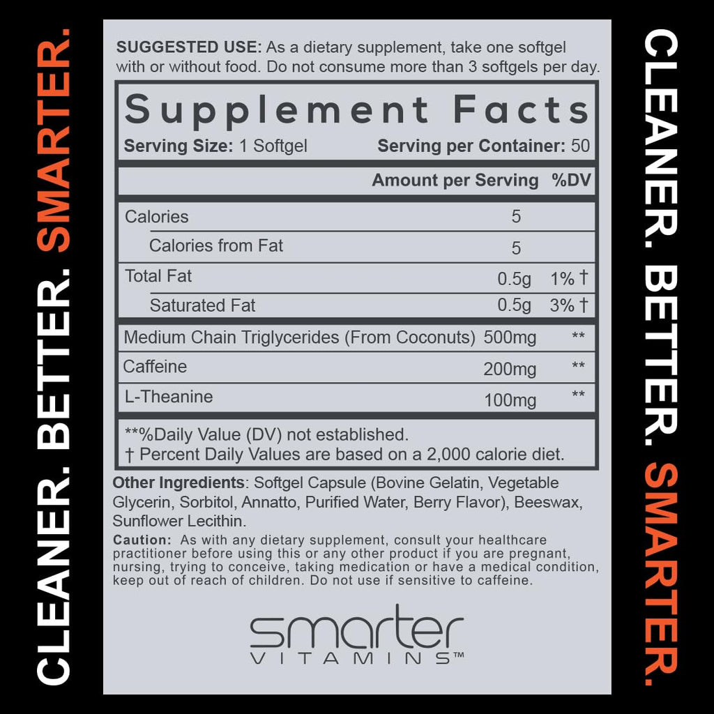 SmarterVitamins Energy & Focus Dietary Supplement

