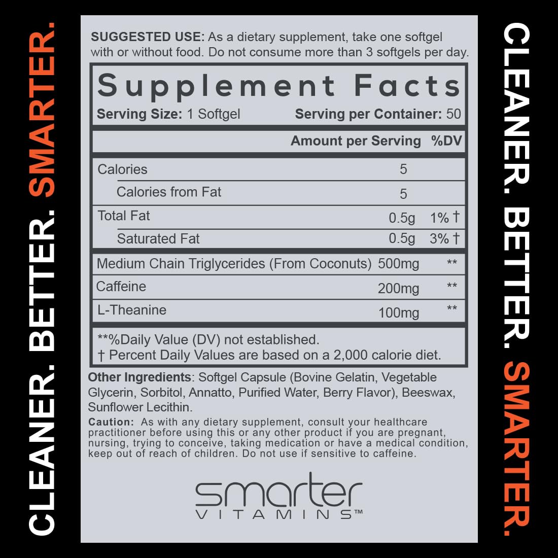 SmarterVitamins Energy & Focus Dietary Supplement

