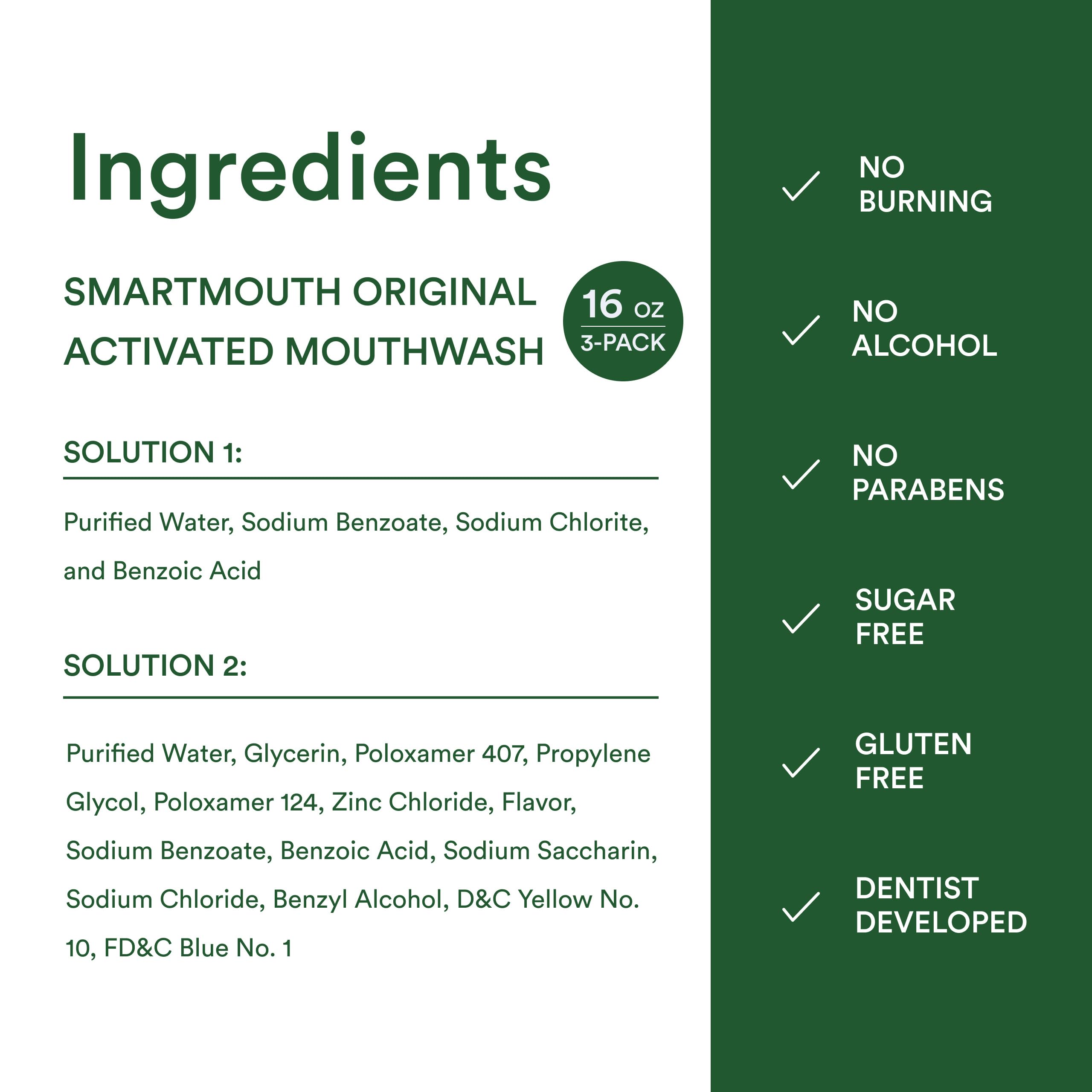 SmartMouth Original Zinc Activated Mouthwash - Alcohol-Free

